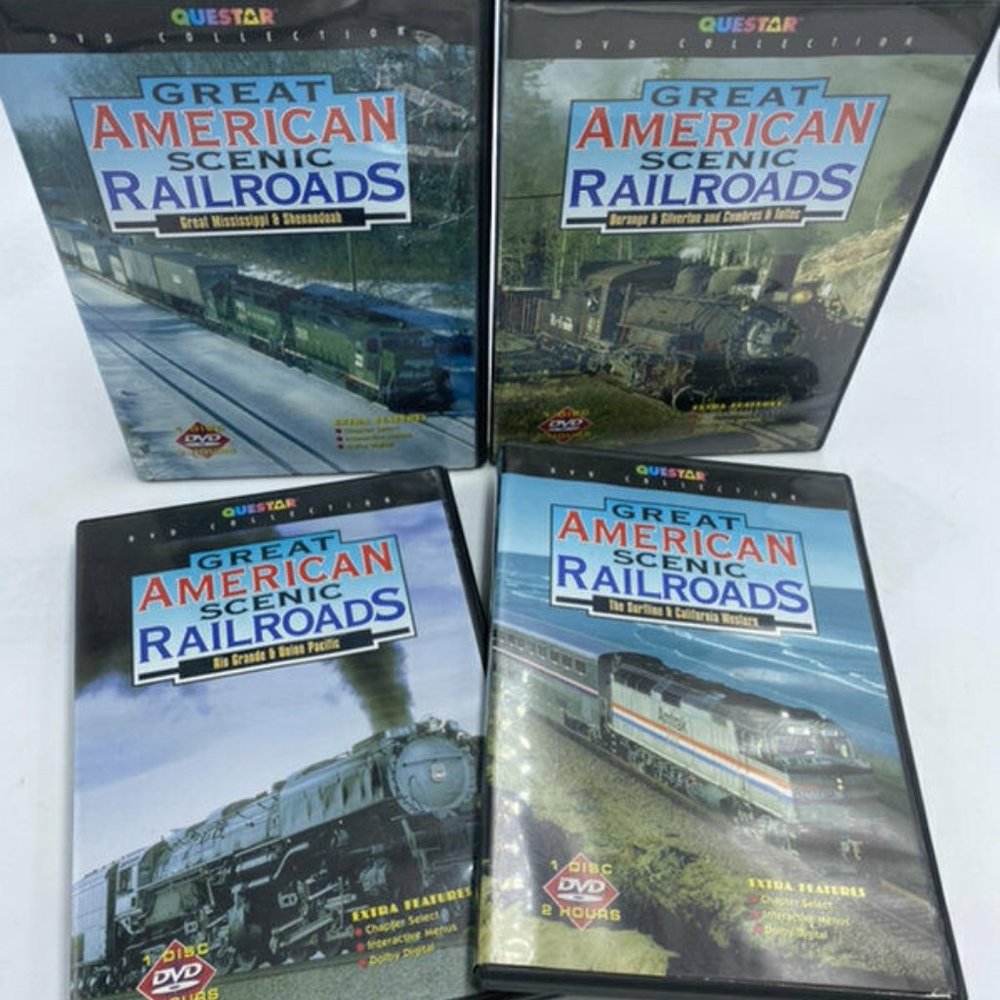 Great American Scenic Railroads 4 DVD Set Bundle